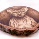 Kot Sfinks - pirografia (17x21 cm) obraz wypalany na drewnie, wyjątkowy prezent, woodburning, pyrography art