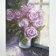 Róże przy oknie, 40/30 cm Original Akwarela