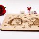 Drewniana ręcznie wypalana podkładka pod kubek - Jeże -  prezent handmade, rękodzieło
