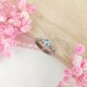 Pierścionek Topaz regulowany stal chirurgiczna handmade