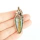 Wisiorek wire wrapping z labradorytem