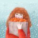 Ilustracja Dziewczyna z Pomarańczami rozmiar A4