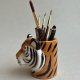 Wyjątkowy design! Pottery Tiger Container  ❀ڿڰۣ❀ Tygrys ❀ڿڰۣ❀ Quail