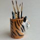 Wyjątkowy design! Pottery Tiger Container  ❀ڿڰۣ❀ Tygrys ❀ڿڰۣ❀ Quail