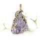Wisiorek wire wrapping z ametystem