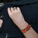Ręcznie pleciona bransoletka z koralików Miyuki panterka
