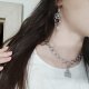 Gotyckie kolczyki chainmail ze stal chirurgiczna 304 i szkło
