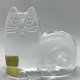 Art Glass - Vintage 1970s ❤ Lisa Larson ❤ Royal Korona Sweden Cat Glass Paperweight ❤ Wesoły kot ❤ Figurka