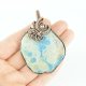 Koral fossil wisiorek wire wrapping
