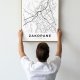 Mapa Zakopane 61x91 cm - plakat Zakopane czarno-biały
