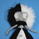 Upcyklingowa lalka Bianka Noir – mroczna elegancja! - z serii NastyCrazyToys