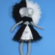 Upcyklingowa lalka Bianka Noir – mroczna elegancja! - z serii NastyCrazyToys