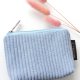 Sztruksowy portfelik card holder Błękitny