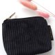 Sztruksowy portfelik card holder Czarny