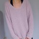 Mięciutki sweter oversize, różowy