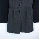 H&M płaszcz z wełną melanż czarny / 34 - XS