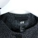 H&M płaszcz z wełną melanż czarny / 34 - XS