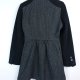 H&M płaszcz z wełną melanż czarny / 34 - XS