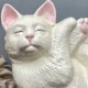 Pottery Lovely White Cat 25cm.❤❤ Wyjątkowa ozdoba scienna