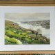 Wiosenny brzeg rzeki 30/42cm. Original Akwarela A3
