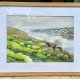 Wiosenny brzeg rzeki 30/42cm. Original Akwarela A3