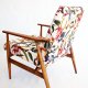 Fotel Lisek vintage, retro, PRL odnowiony