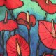 Autorska limitowana seria - anturium flowers- duża torba -SHOPPER BAG- Cotton - 42x48