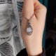 Naszyjnik Kamień Księżycowy stal chirurgiczna wisiorek handmade wirewrapping