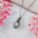 Naszyjnik Kamień Księżycowy stal chirurgiczna wisiorek handmade wirewrapping