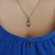 Naszyjnik Kamień Księżycowy stal chirurgiczna wisiorek handmade wirewrapping