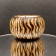 Drewniany świecznik tealight z motywem pasów inspirowanych naturą - pirografia, idealny prezent handmade