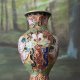 emalia cloisonne - precyzyjnie wykonany zdobiony emalia jubilerską miniaturowy wazonik