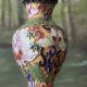 emalia cloisonne - precyzyjnie wykonany zdobiony emalia jubilerską miniaturowy wazonik