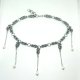 Choker naszyjnik Chainmaille - perły słodkowodne, stal chirurgiczna