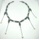 Choker naszyjnik Chainmaille - perły słodkowodne, stal chirurgiczna