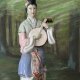 Ręcznie malowana porcelowa figurka - piękność wschodu do kolekcji dekoracji i na oryginalny upominek