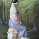 Ręcznie malowana porcelowa figurka - piękność wschodu do kolekcji dekoracji i na oryginalny upominek