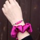 Scrunchie jedwabna gumka do włosów - fuksja