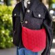 Torebka damska pikowana Hobo velvet bordo T01-H001
