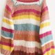 kolorowy sweter handmade M