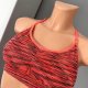 Crop top, stanik sportowy, na siłownię S, różowy, szary, wygodny