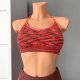 Crop top, stanik sportowy, na siłownię S, różowy, szary, wygodny