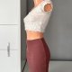 Bershka S 36, crop top koronkowy, krótki, 100% wiskoza, z podszewką