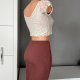 Bershka S 36, crop top koronkowy, krótki, 100% wiskoza, z podszewką
