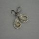 Kolczyki kwarc rutylowy oryginalne eleganckie wire wrapping