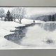 Zimowe refleksje. Original Akwarela A4