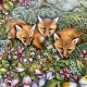 Malarski Royal Albert 1991 - Carole Turner ❀ڿڰۣ❀ Countryside Friends Collection - Foxes in the Summer Glade