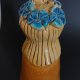 Skandynawska figurka ceramiczna vintage  dziewczynka z kwiatami
