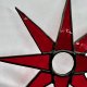 Red Star - Hand Painted ❀ڿڰۣ❀ Witrażowa gwiazda do zawieszenia ❀ڿڰۣ❀ Ornament
