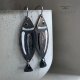Kolczyki White & Black - Fish with Black Tail